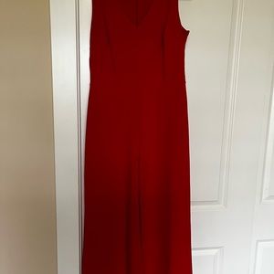 Banana Republic red wide leg jumpsuit